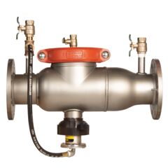 Reduced Pressure Zone Assembly Backflow Preventer, Stainless Steel, Less Shutoffs and Flood Sensor