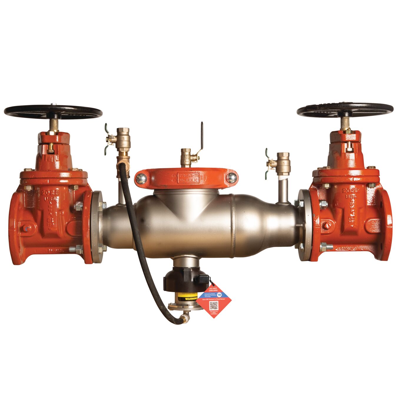 Reduced Pressure Zone Assembly Backflow Preventer, Stainless Steel, Domestic NRS Gates and Flood Sensor