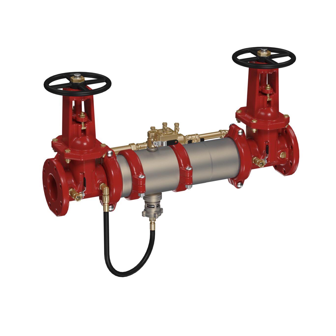 Product Image - Stainless Steel Reduced Pressure Detector Backflow Preventer Assembly, OSY Shutoff Valves, Less Meter