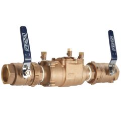 Product Image -  Lead Free Bronze Double Check Valve Backflow Preventer Assembly, Quarter Turn Shutoff, Union, Small Diameter