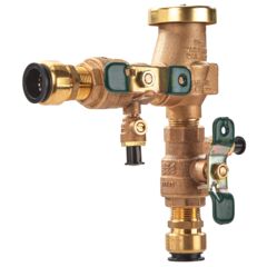 Product Image 3/4 In Bronze Freeze Resistant Pressure Vacuum Breaker, Quarter Turn Shutoff, Quick Connect Adapters, Tee Handles